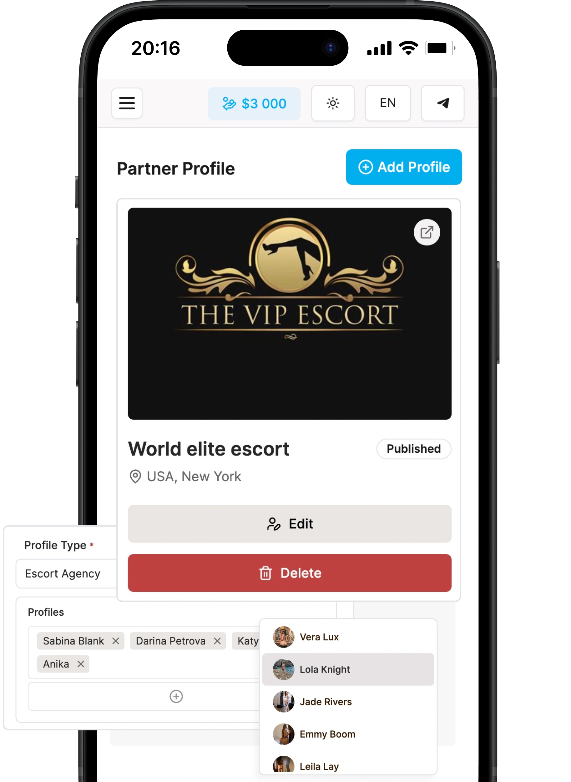Advanced Profiles for Escort Businesses Advanced Profiles for Escort Businesses